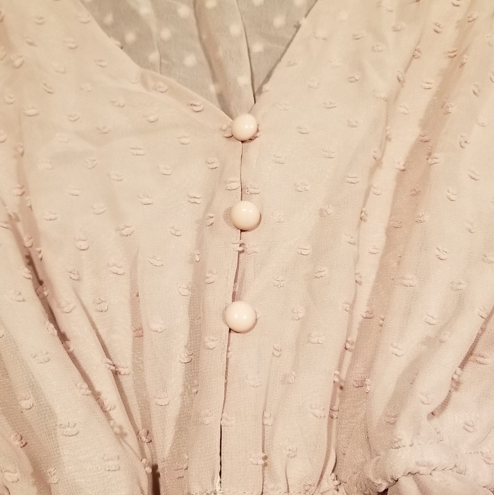 Drawstring Waist Solid Romper - Picture 2 of 8